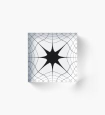 #blackandwhite #symmetry #lineart #structure #circle #monochrome #pattern #design #abstract #modern #shape #futuristic #art #illustration #vertical #photography #drawingartproduct #geometricshape #nop Acrylic Block