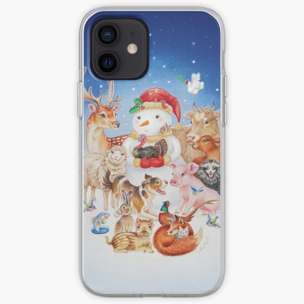 20 Christmas animals by Maria Tiqwah iPhone Soft Case