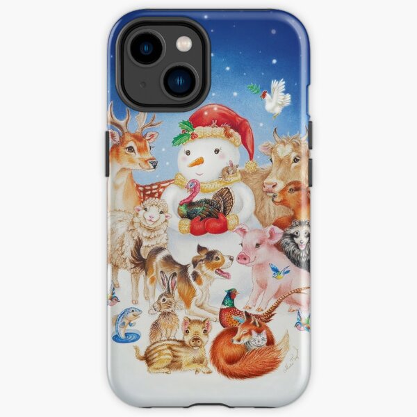 20 Christmas animals by Maria Tiqwah iPhone Tough Case