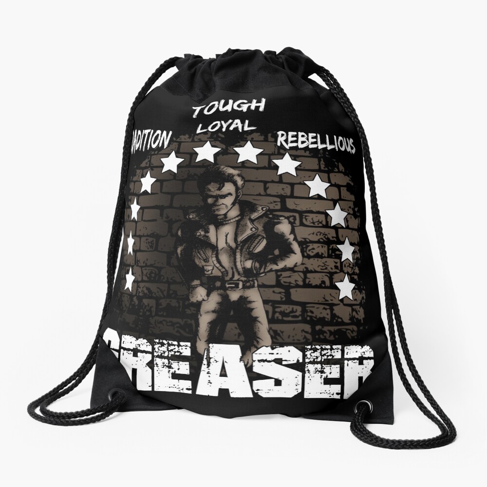 "Greaser definition " Drawstring Bag for Sale by Krypticart Redbubble