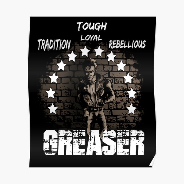 "Greaser definition " Poster for Sale by Krypticart Redbubble