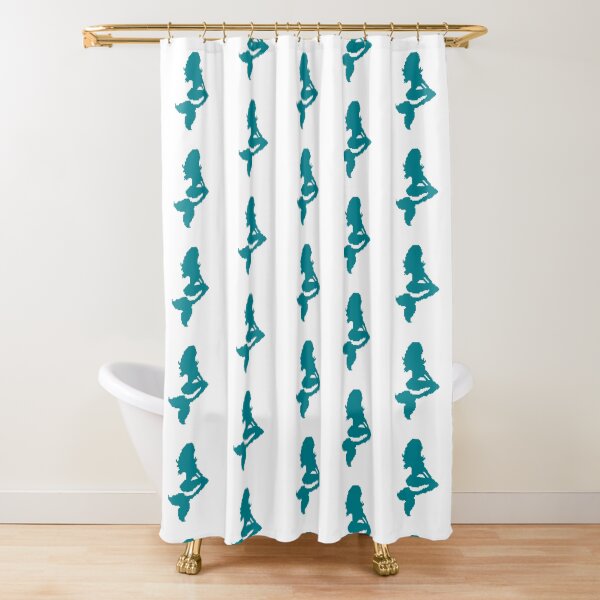 Mermaid silhouette Shower Curtain