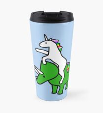 Einhorn Reiten Triceratops Thermobecher