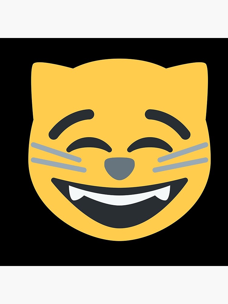 "Laughing Cat Emoji" Poster by SpacemanSam13 Redbubble