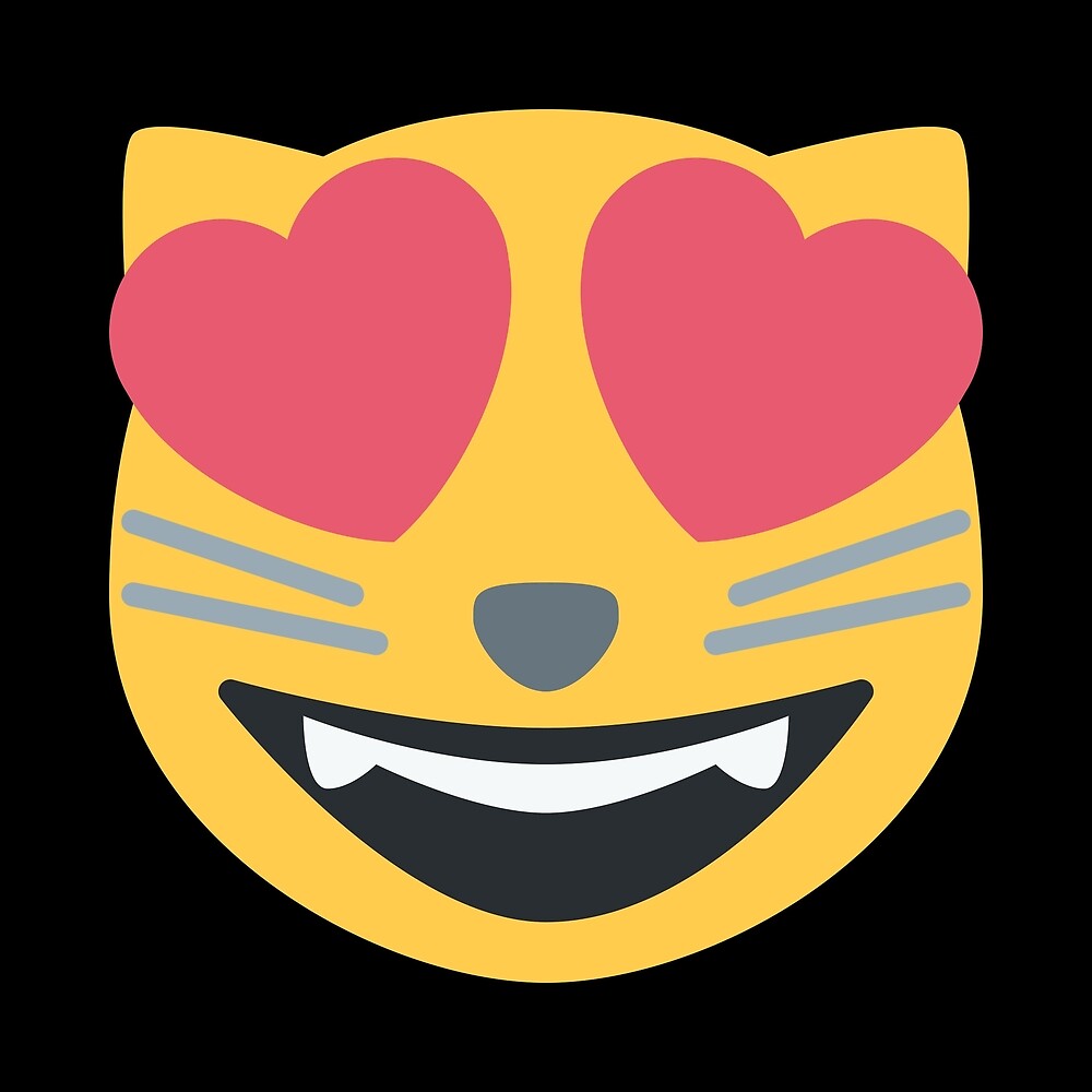 "Heart Eyes Cat Emoji" by SpacemanSam13 Redbubble