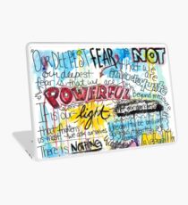 Marianne Williamson Quote - "Our deepest fear is not that we are inadequate" Laptop Skin