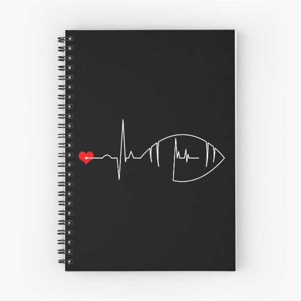 Item preview, white red electrocardiography, ECG - EKG line with red heart as american football ball designed and sold by Marcin Adrian.