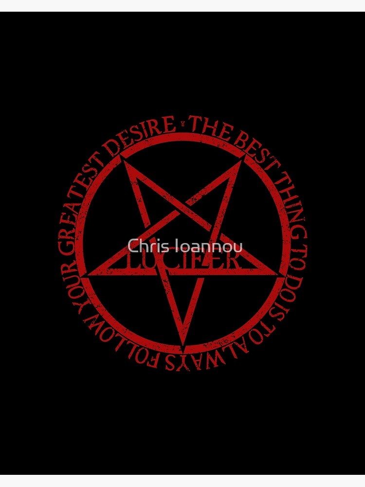 Impression Rigide Citation De Lucifer Morningstar Suivez Votre Desir Fan Art De La Serie Televisee Pentagram Lucistar Par Izikil Redbubble