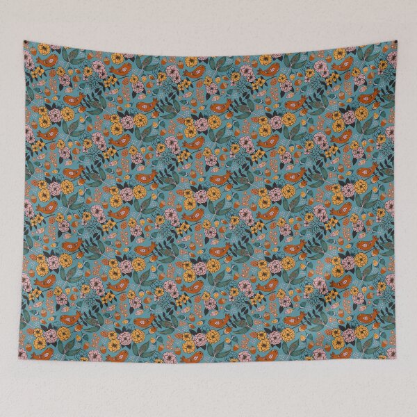 Item preview, Fall birds and flowers designed and sold by Palifino.
