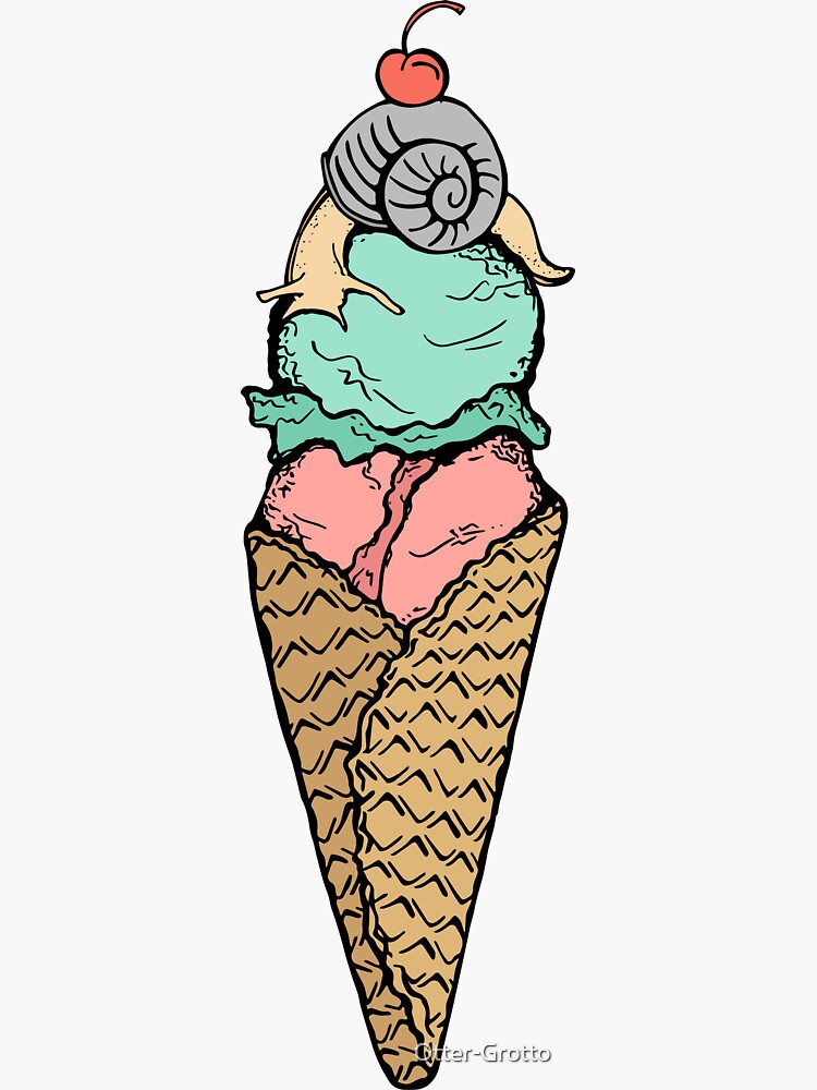 Snail on Top of an Ice Cream Cone by Otter-Grotto