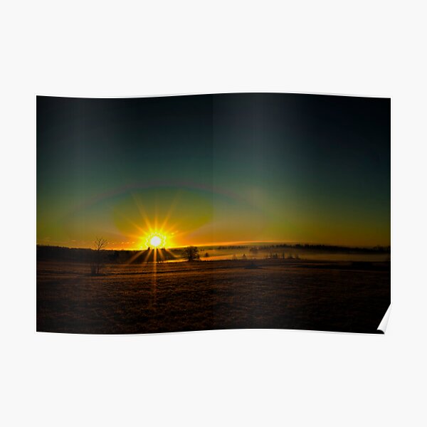 Misty Sunrise Poster