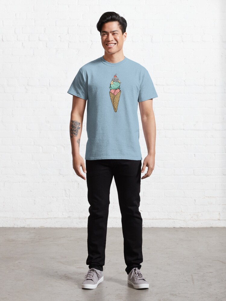 Alternate view of Snail on Top of an Ice Cream Cone Classic T-Shirt
