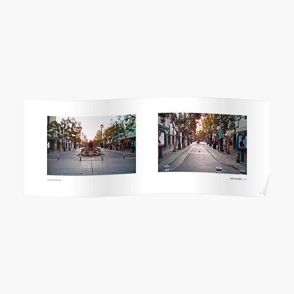 3rd Street Promenade, Santa Monica, California, USA...narrowed. Poster