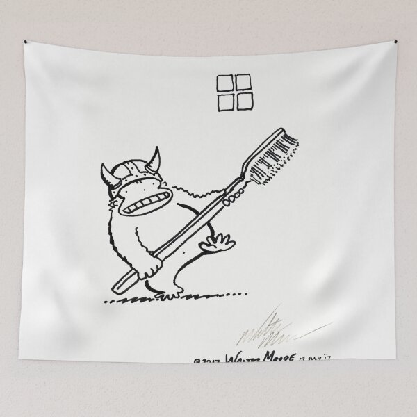 Item preview, Viking Ape with Giant Toothbrush designed and sold by Walter Moore.