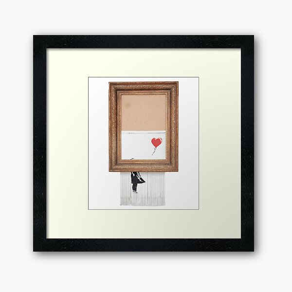 Bansky Love Is In The Bin Short-Sleeve Unisex T-Shirt Framed Art Print