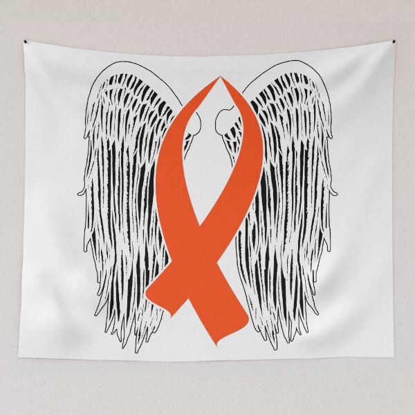 Item preview, Winged Awareness Ribbon (Orange) designed and sold by blakcirclegirl.