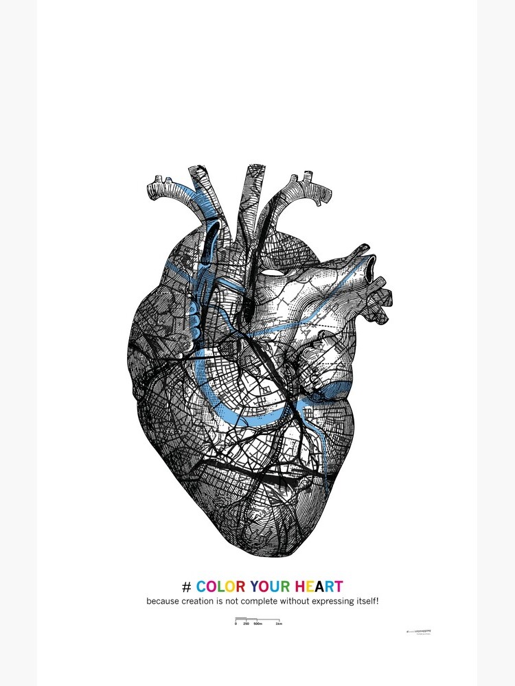 #COLOR YOUR HEART | Basel Citymap Artwork von procreaction