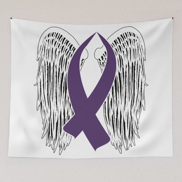 Item preview, Winged Awareness Ribbon (Purple) designed and sold by blakcirclegirl.