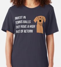 Funny Dog Accountant Financial Advisor Finance Teacher Slim Fit T-Shirt
