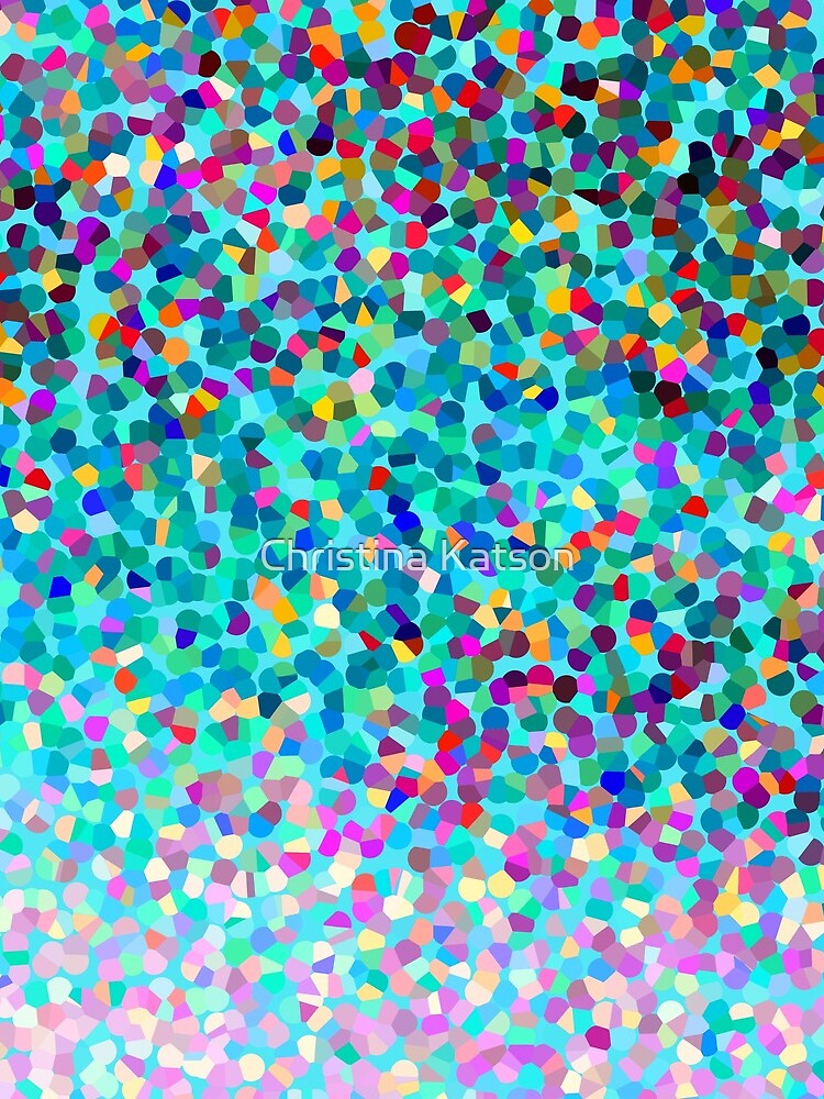 Aqua Blue Mehrfarbige Abstrakte Kunst Formt Muster von Abstractdesigns