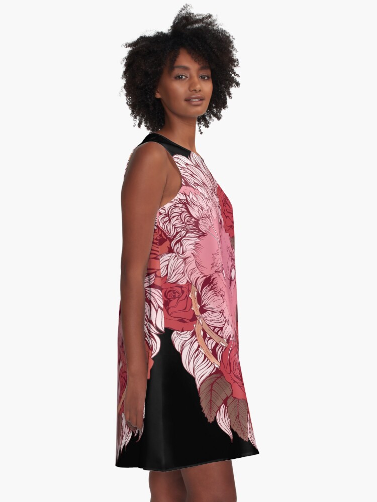 Alternate view of Lion of Roses A-Line Dress