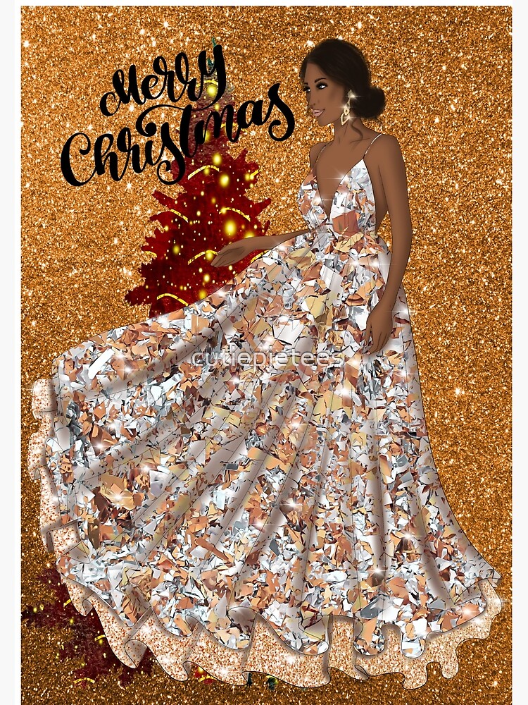 African American Dark Hair Merry Christmas" Poster for Sale by cutiepietees | Redbubble African American Dark Hair Merry Christmas" Poster for Sale by cutiepietees | Redbubble