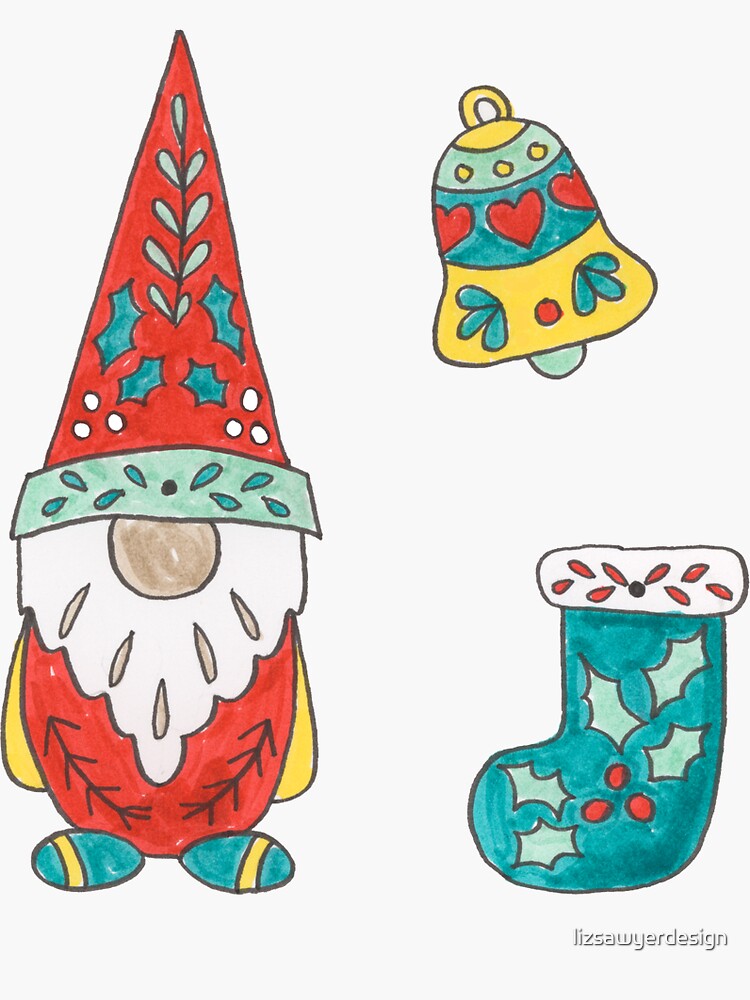 Folk Christmas Tree by lizsawyerdesign