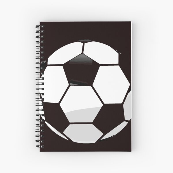 Cuaderno de espiral «Pelota de futbol en blanco y negro» de Minnie777 |  Redbubble