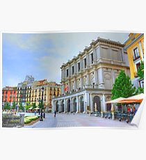 Madrid - Plaza de Oriente. Teatro Real. Poster