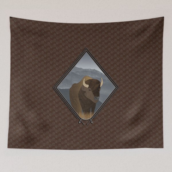 Item preview, Bison Gray Mountains designed and sold by Janet Carlson.