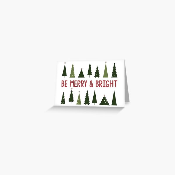 Be Merry & Bright Christmas Card Greeting Card
