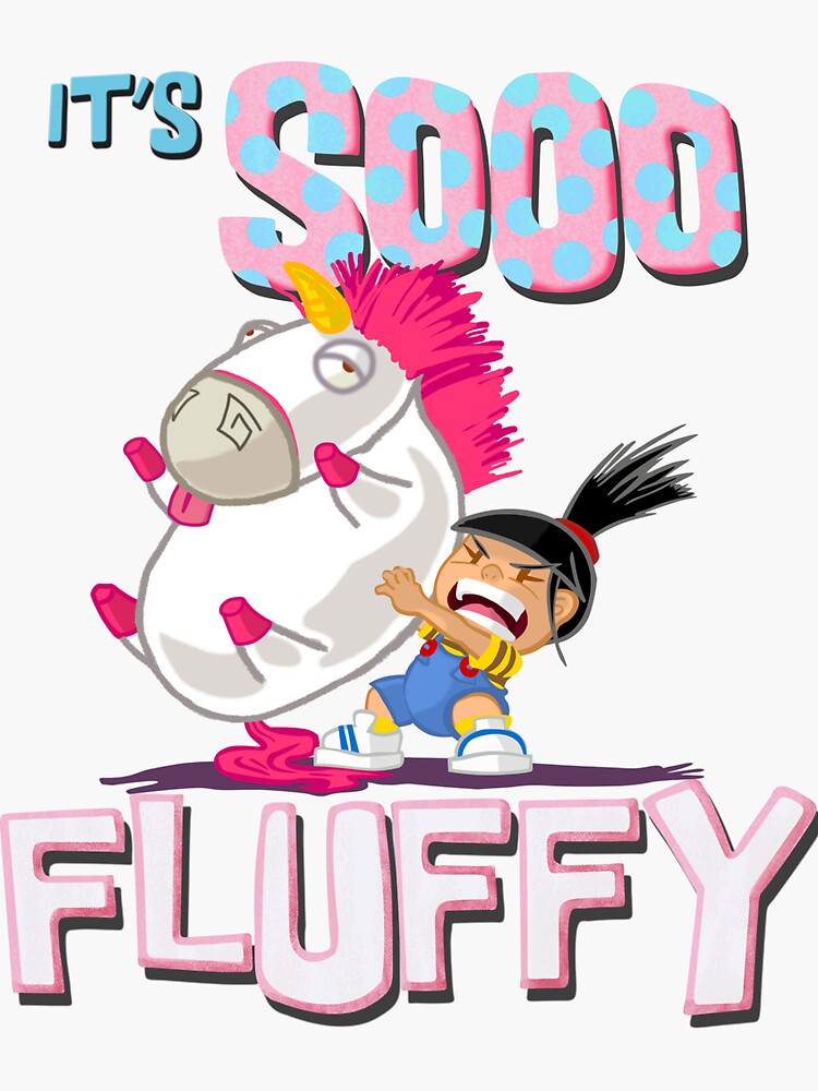 "Despicable Me Fluffy Unicorn" Sticker for Sale by LateralAlice | Redbubble