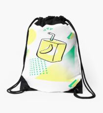 Neon Banana Milk Drawstring Bag