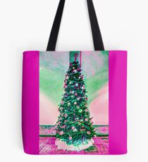 Christmas Tree in a pink theme. Tote Bag
