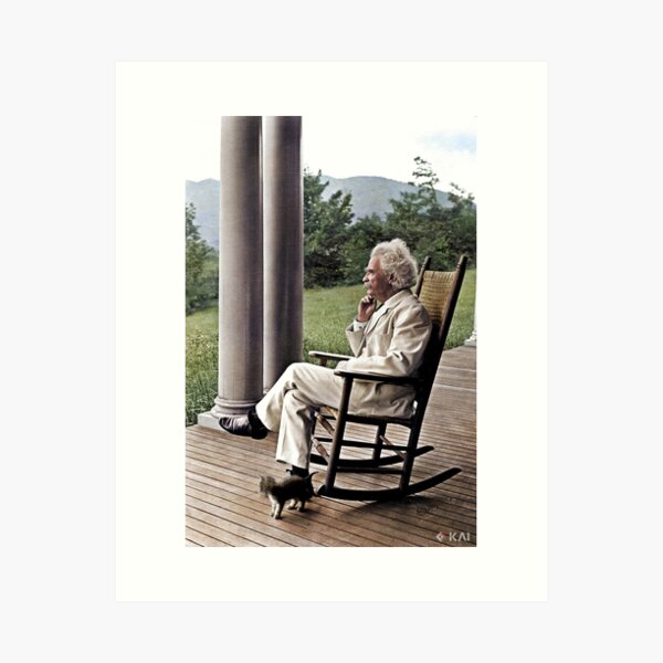 Item preview, Mark Twain 1906 colorized photo designed and sold by KAI-Studio.