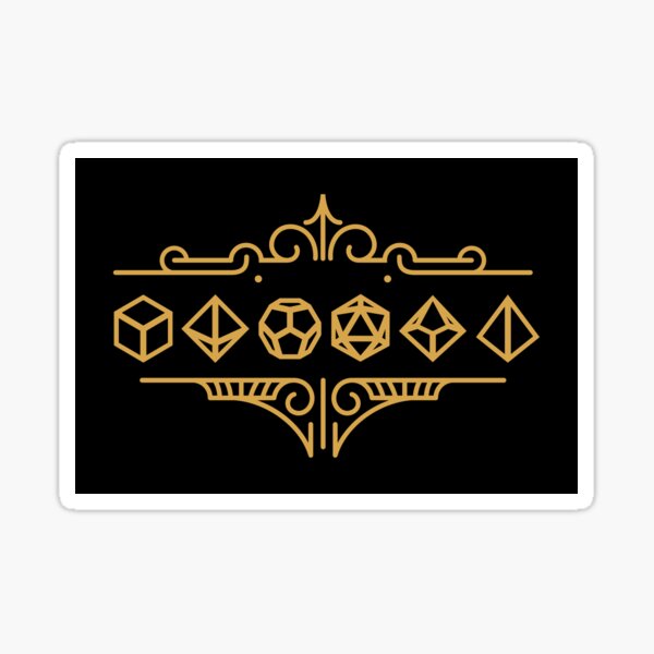 Item preview, Golden Dice Set Ornament Tabletop RPG Addict designed and sold by pixeptional.