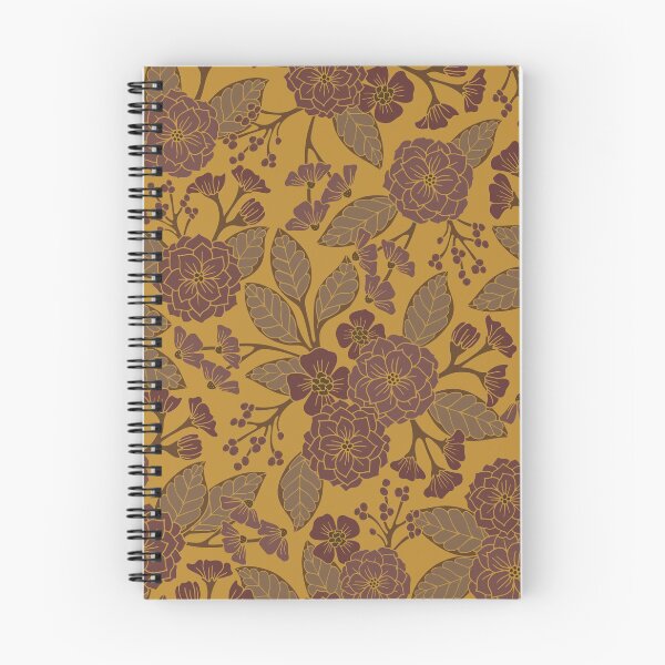 Item preview, Mustard Yellow and Mauve Floral Pattern designed and sold by somecallmebeth.