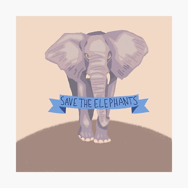 Item preview, SAVE THE ELEPHANTS designed and sold by Jenna Soberman.