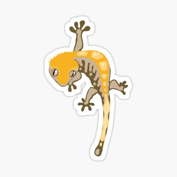 Red Spot Dalmatian Crested Gecko Sticker By LizardBeans | atelier-yuwa ...