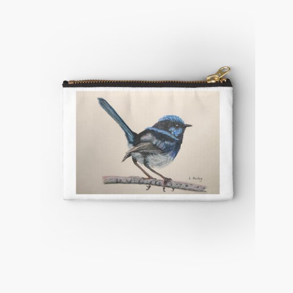 Item preview, Blue superb wren bird designed and sold by Furbabies4eva.