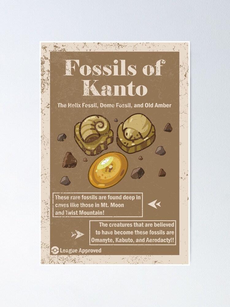 Aerodactyl, Kabuto, and Omanyte Fossils