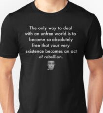 Camus Quote 1 (white text) Slim Fit T-Shirt
