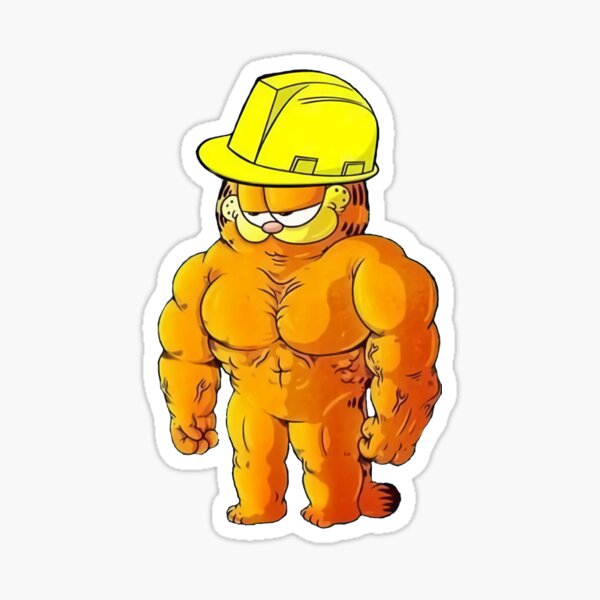 Garfield on Worksite Sticker