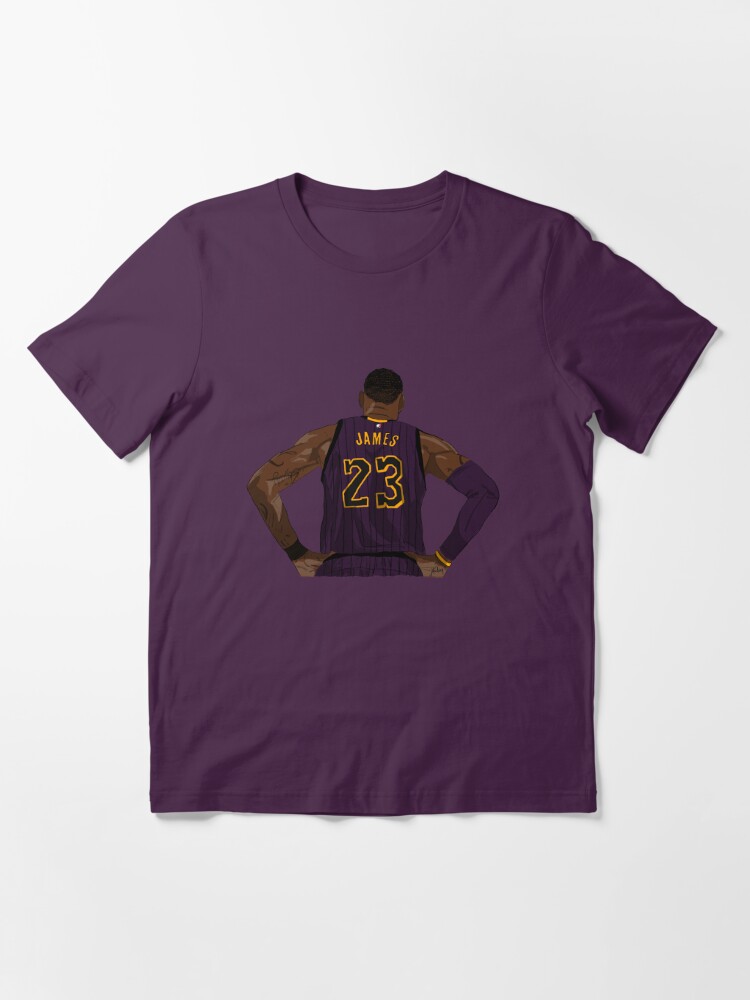 LA Lakers Lebron James F/B Design L/S Purple T-Shirt