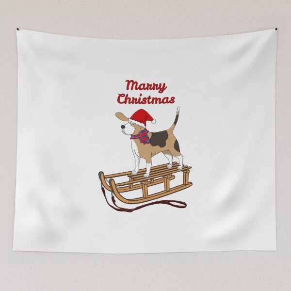 Item preview, Merry Christmas wishes the dog designed and sold by rehatschek.
