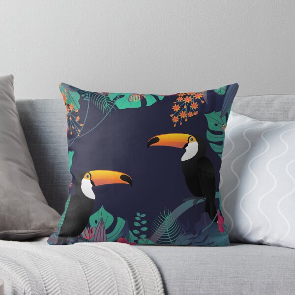 Item preview, Toucan bird and Tropical in night shades. designed and sold by MOKO22.