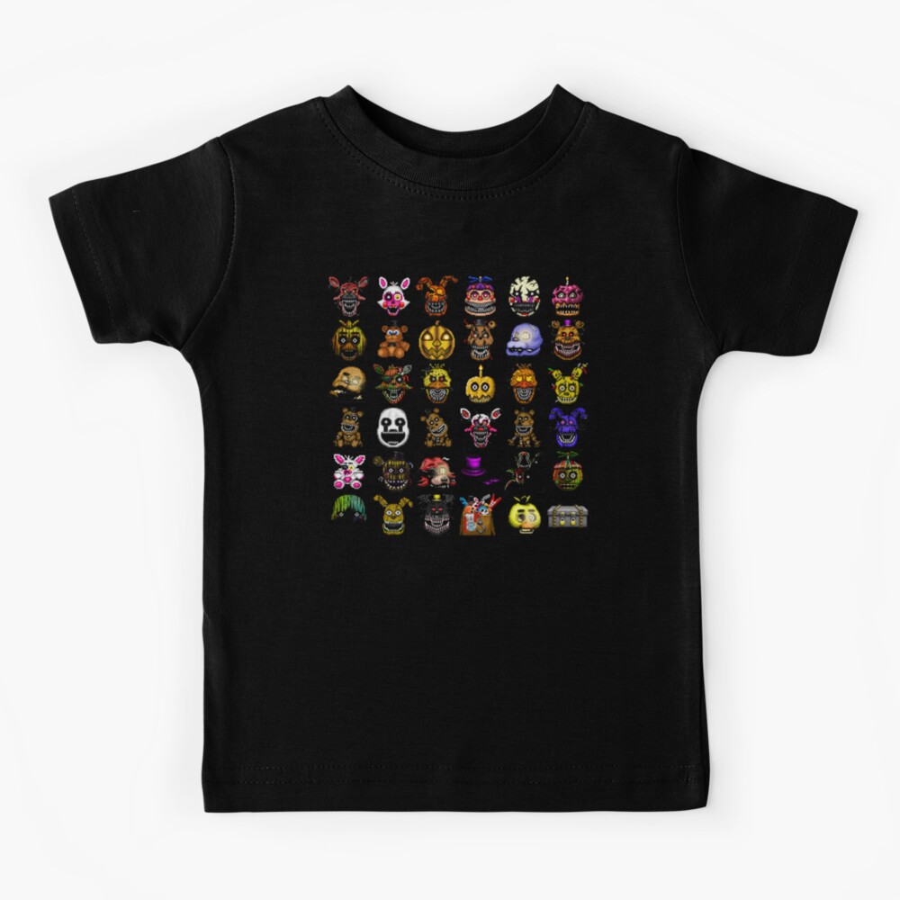 Five Nights at Freddy's - Pixel art - Multiple Characters New Set Kids T-Shirt