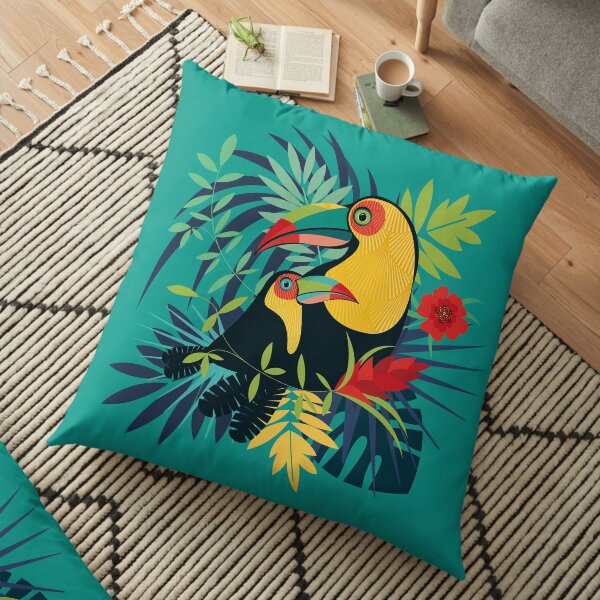 Toucan Tropical Coussin de sol