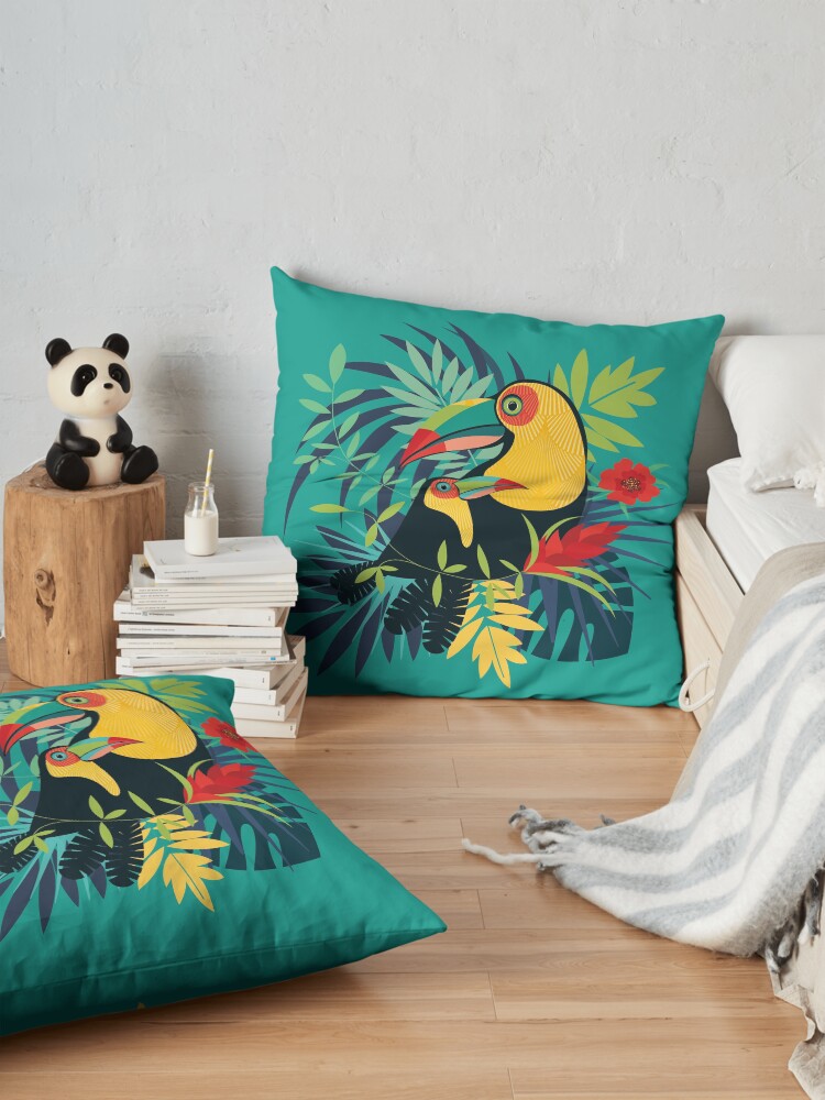 Coussin de sol ''Toucan Tropical' : autre vue