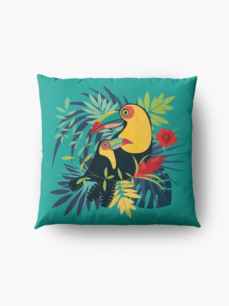 Coussin de sol ''Toucan Tropical' : autre vue